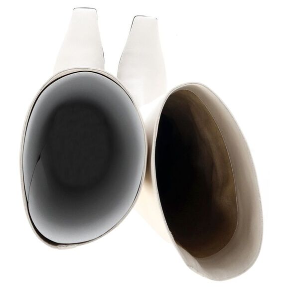 Khaite Marfa Over The Knee Boots in Cream Leather - Picture 5 of 6